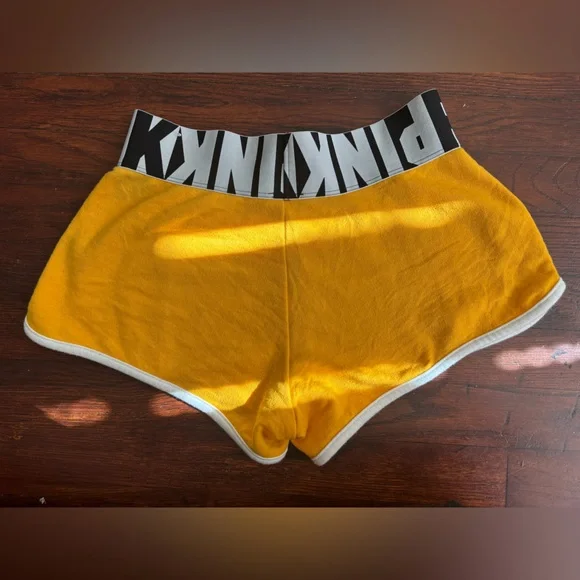 PINK Yellow Boyshorts size small - Picture 2 of 3
